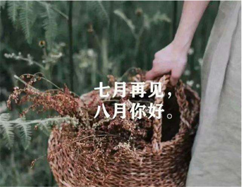 7月再見，8月你好！